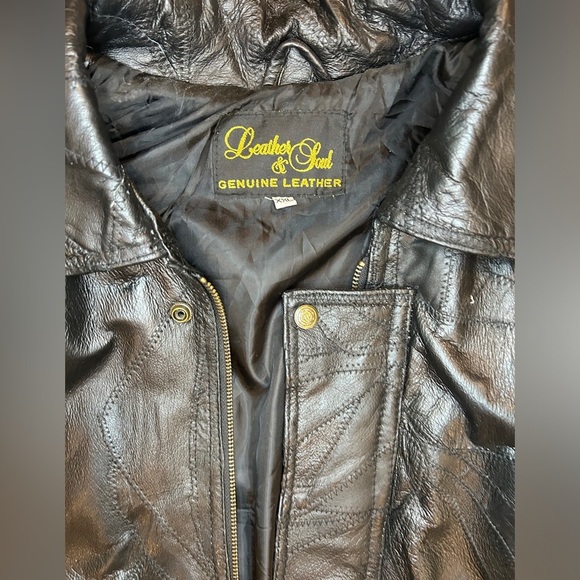 Leather and soul nwt XXL black leather jacket - Picture 3 of 8